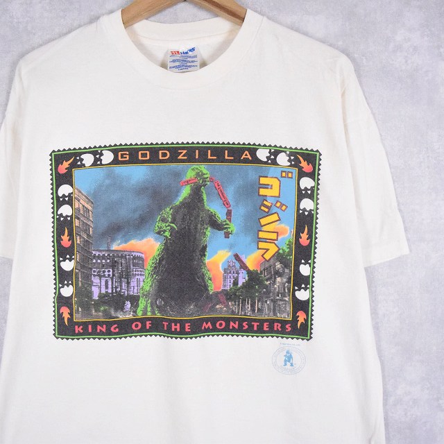 90年代 90s ゴジラ アメリカ製 モンスター ムービー 白 ホワイト