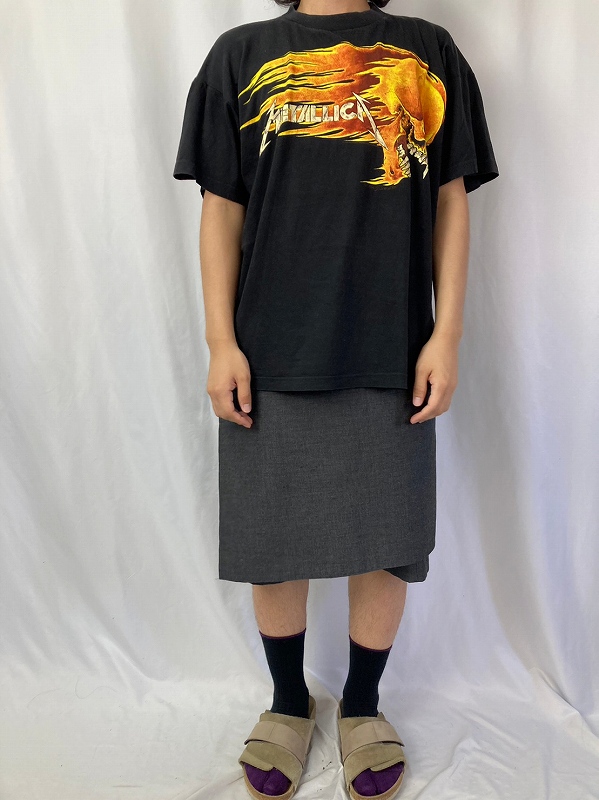 90年代 90s メタリカ パスヘッド バンT 音楽 ミュージック 黒 ブラック