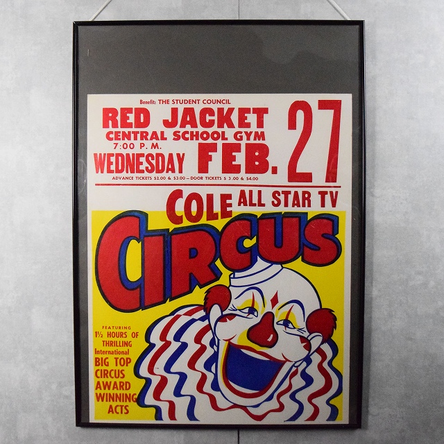40s 40年代 サーカス ピエロ 手刷り ポスター │ヴィテージ古着屋Feeet