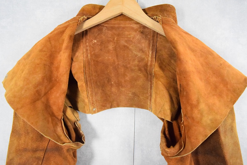 ブラウン 茶色 スエードレザー 茶色 革ジャン 溶接工 ワークジャケット