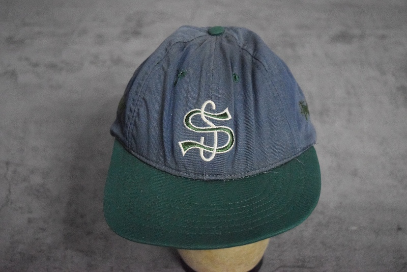 金*生様 Stüssy Sロゴ ネイビーキャップ 90s ヴィンテージ 美品