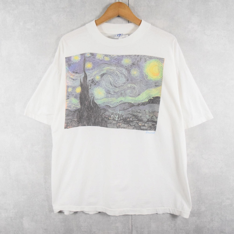 90'sゴッホ星月夜TシャツVincent Van Gogh ゴッホ gogh 星月夜 90s