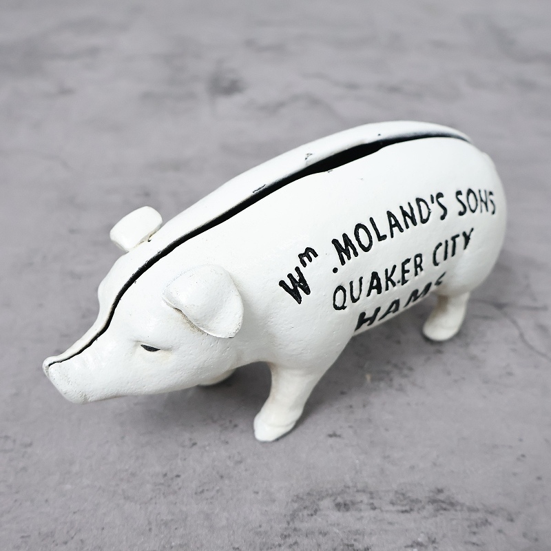 VINTAGE CAST IRON PIG BANKブタ貯金箱ヴィンテージ鋳鉄 VINTAGE CAST
