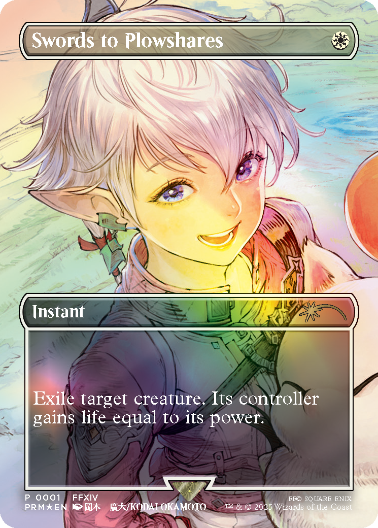 剣を鍬に foil MTG FFTCG 日本語 アリゼー MTG プロモ Foil 剣を鍬