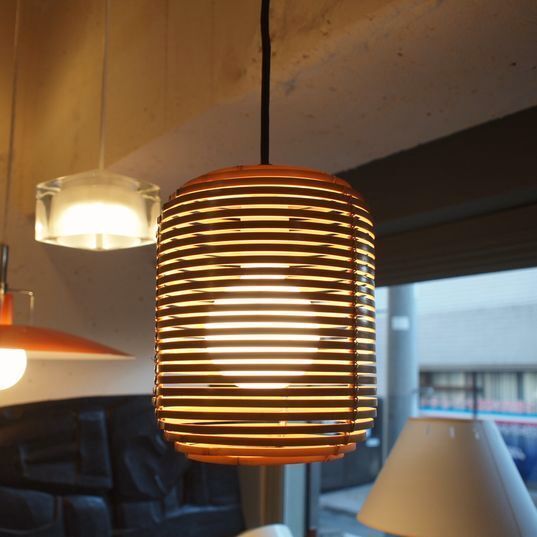 希少Yamagiwa 町田悟 竹細工 和モダン ランプ 照明 ビンテージ 希少