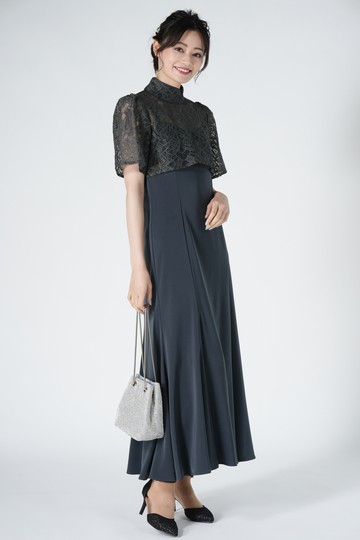 etoll. オーバーボレロ&アッシュネイビードレス (L) をレンタル - 結婚