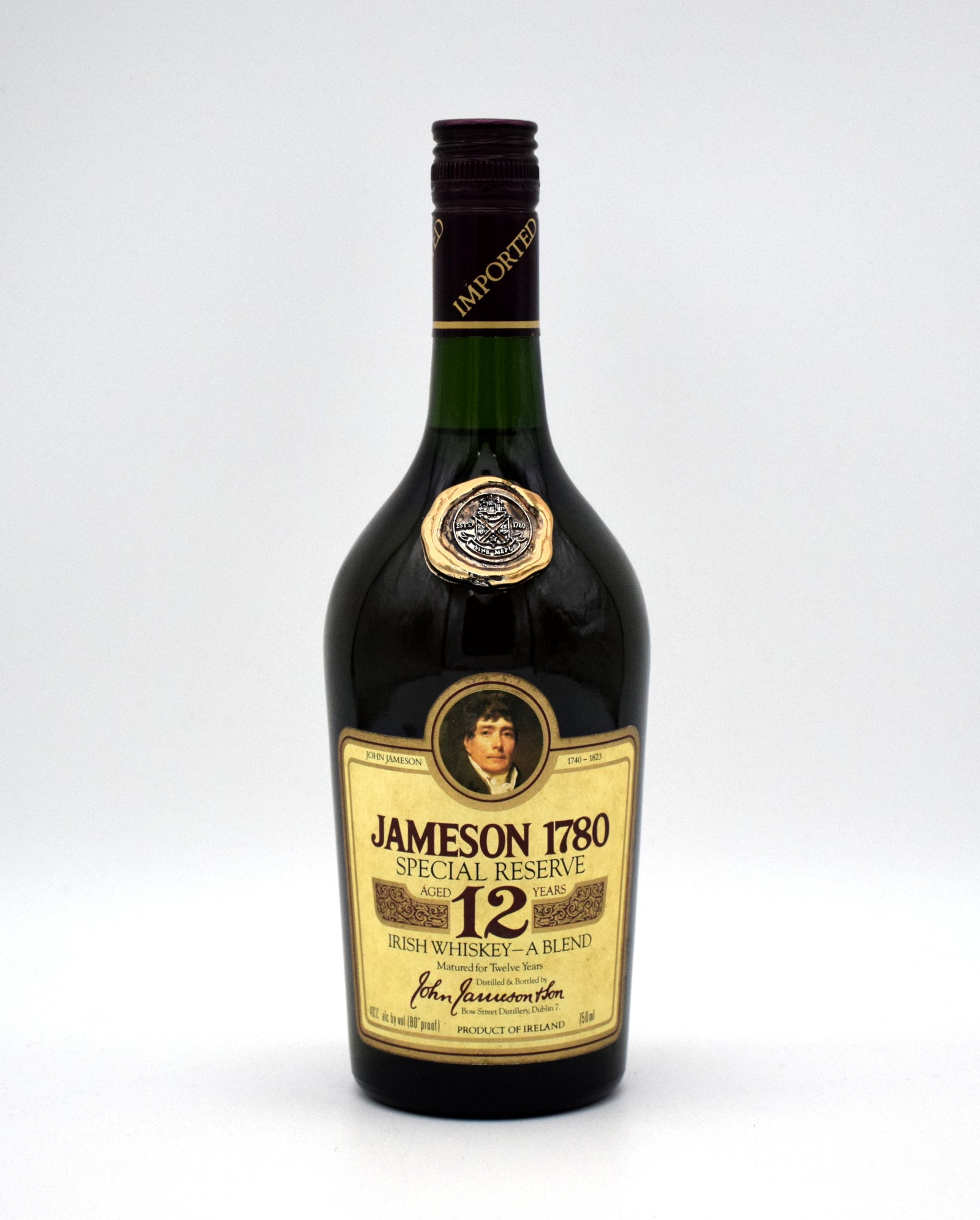 Jameson '1780 Special Reserve' 12 Year Irish Whiskey (1990's