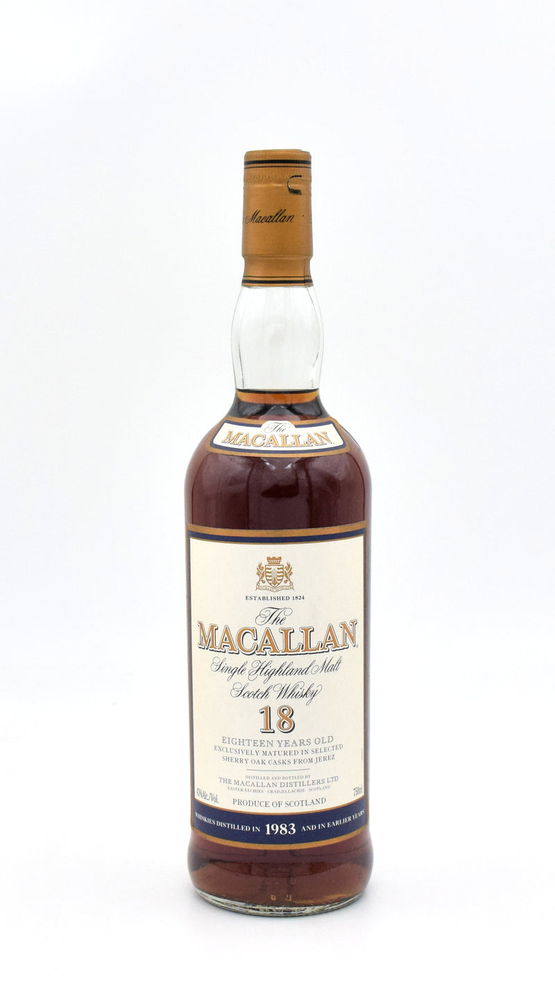 Macallan 18 Year Sherry Oak Scotch Whisky (Distilled in 1983) (No