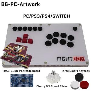 FightBox B6 Keyboard Button Leverless Arcade Game Controller for