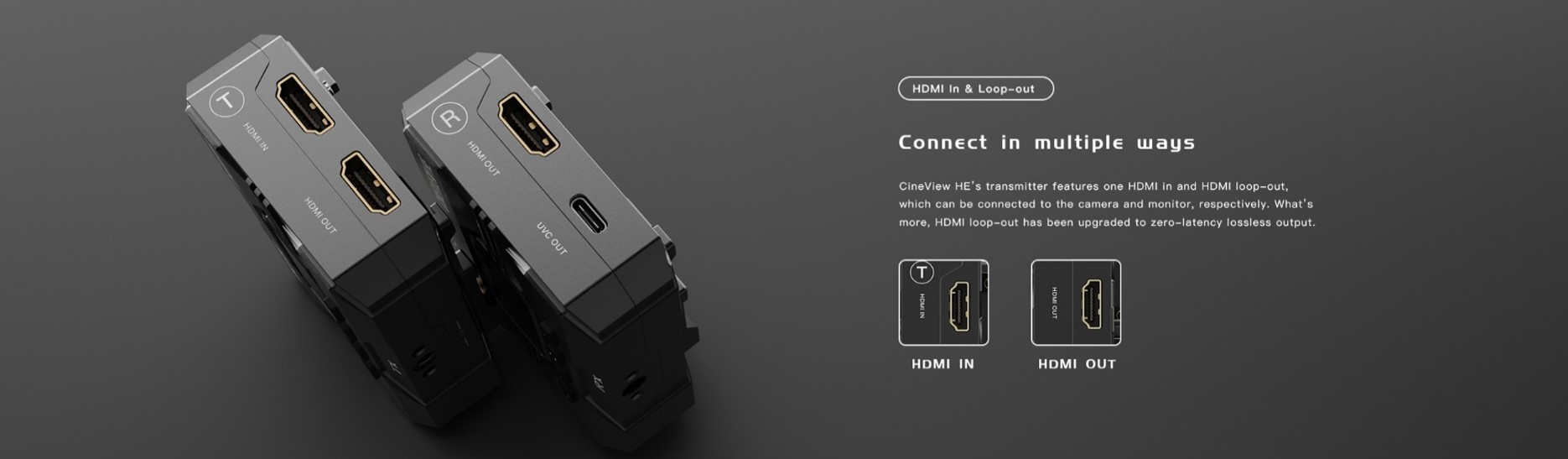 Accsoon WIT04-HE-TX 高品質映像&音声ワイヤレス伝送システム