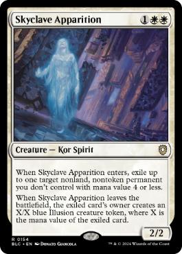 154)《スカイクレイブの亡霊/Skyclave Apparition》[BLC] 白R | 日本