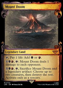 MTG ポスター 滅びの山/Mount Doom Foil】(258)《滅びの山/Mount Doom》[