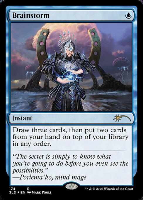 MMQ 渦まく知識/Brainstorm 日本語 FOIL 旧枠 初版 MTG 渦まく知識