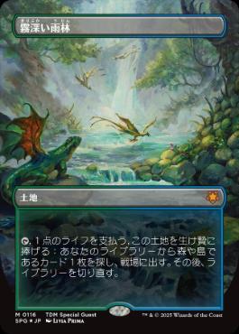 ドラゴンスケイル・Foil】(116)□ボーダーレス□《霧深い雨林/Misty