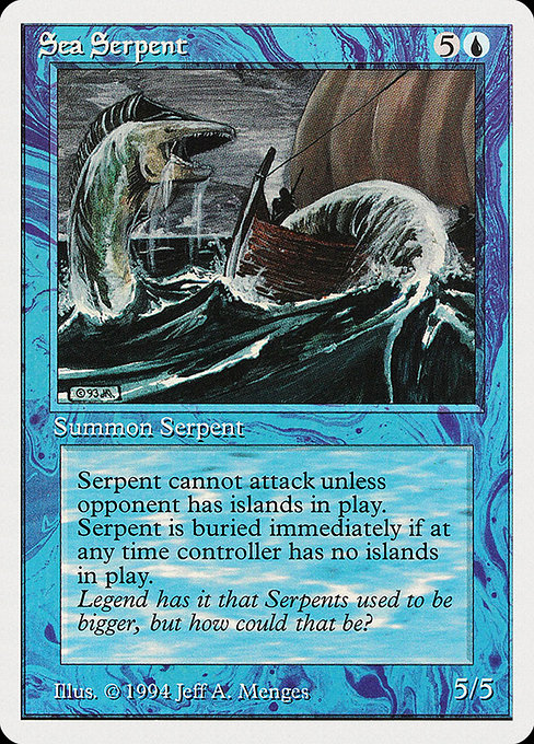 大海蛇/Sea Serpent》[5ED] 青C | 日本最大級 MTG通販サイト「晴れる屋」