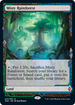 4枚セット 霧深い雨林 foil 英語 MTG 霧深い雨林 Misty Rainforest foil 旧