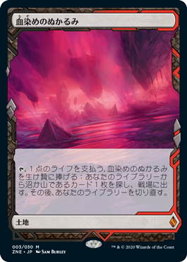 mtg 血染めのぬかるみ ボーダーレス 日本語 4枚 mtg 血染めのぬかるみ