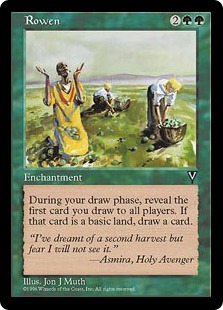 MTG【二度目の収穫/Rowen】英語版 Foil 旧枠【希少】