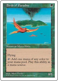 □黒枠□《極楽鳥/Birds of Paradise》[4EDBB] 緑R | 日本最大級 MTG