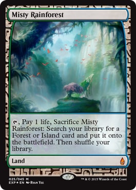 霧深い雨林 英語 旧枠Foil MTG 霧深い雨林 Misty Rainforest foil 旧枠