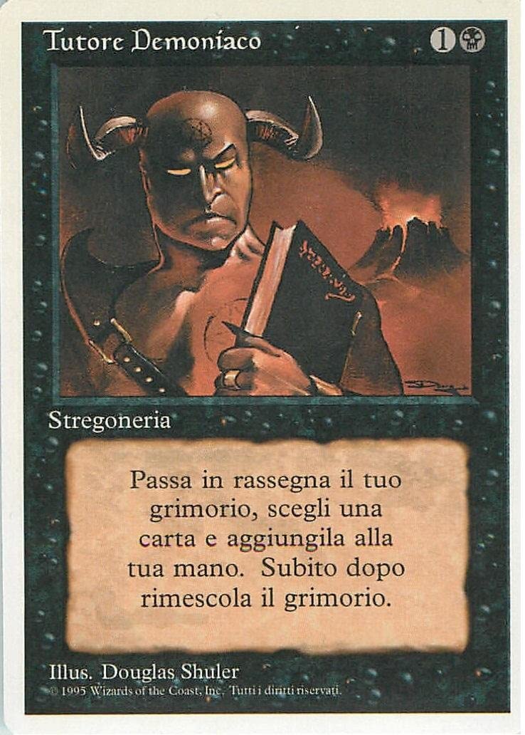 MtG 悪魔の教示者【3ED】ドイツ語 悪魔の教示者/Demonic Tutor》[3ED