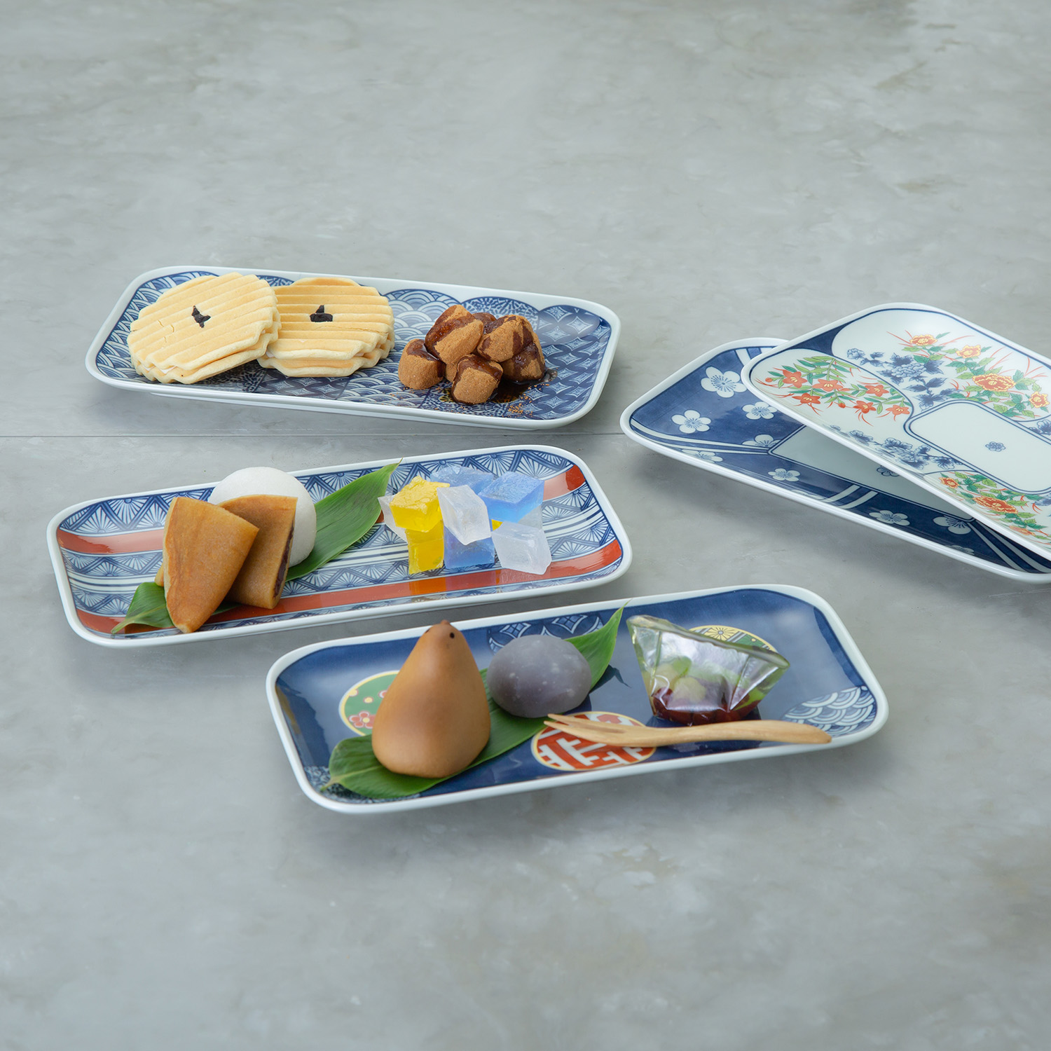 Price Gift｜染錦文様 長角皿揃｜西海陶器 | SAIKAI B-SHOP｜西海陶器