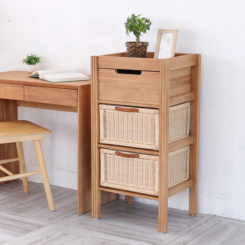 G843XP チーク無垢材とラタンのランドリーチェスト | 【SR-net