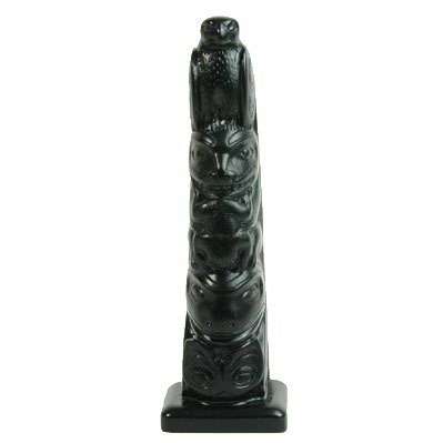 トーテムポール TOTEM POLE レプリカ 黒 カナダ 先住民 ネイティブ