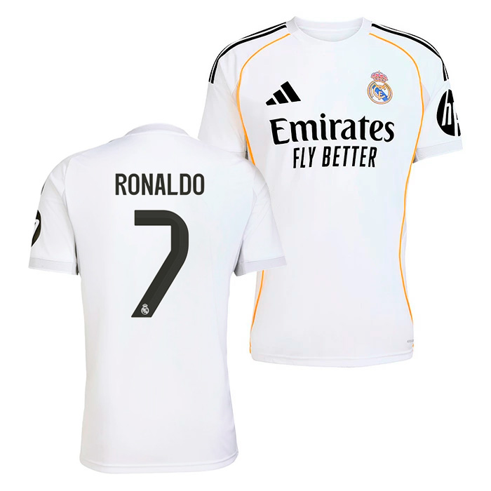 レアルマドリード 25-26 ホーム 半袖 ユニフォーム No.7 ロナウド