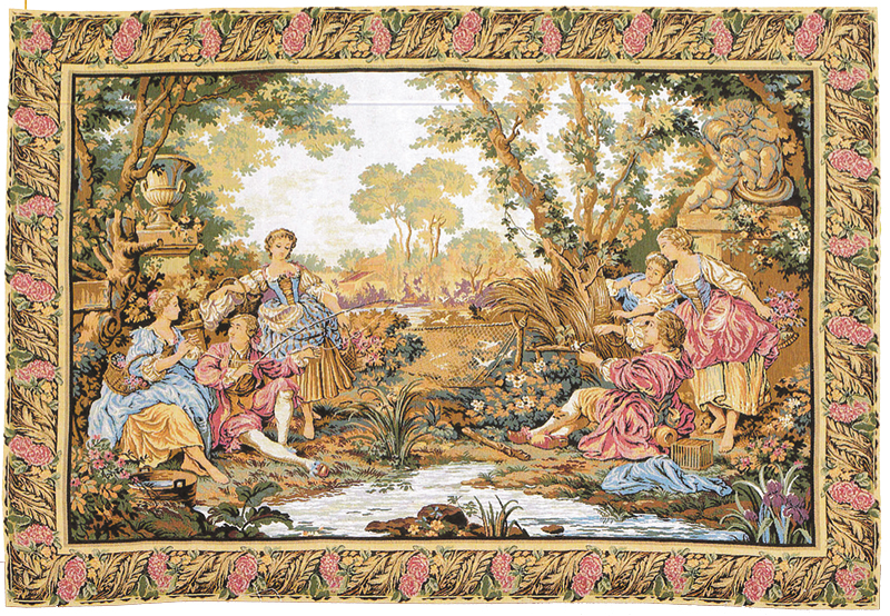 ゴブラン織りタペストリー額入り ゴブラン織りタペストリー額入り