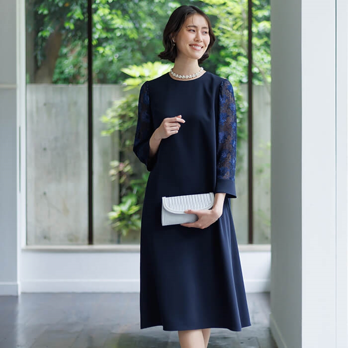 東京ソワール Yukikokimijimaパーティードレス13号 ネイビー Yukiko