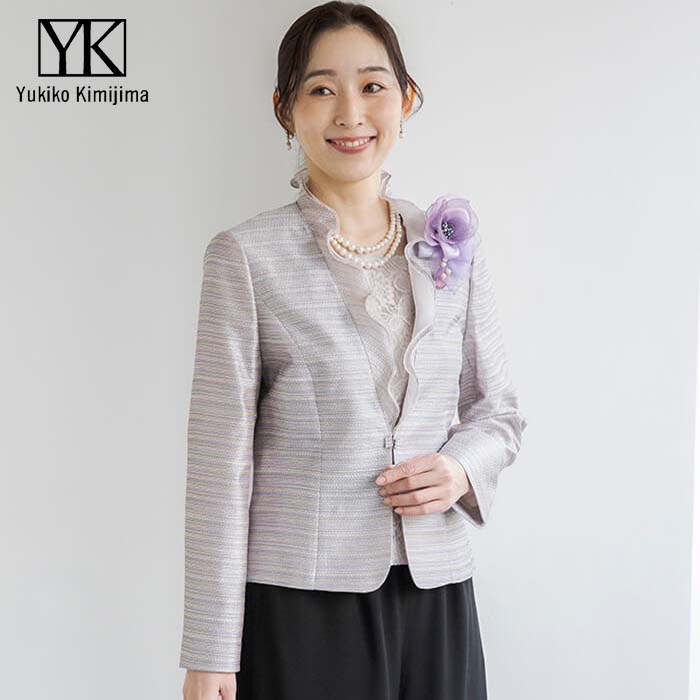 胸当て付きフォーマルジャケット 15号・ピンク｜東京ソワール