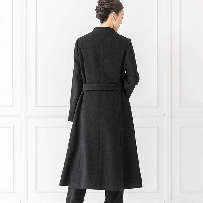 ウール100％のロングコート 5号・ブラック｜東京ソワールオンラインストア