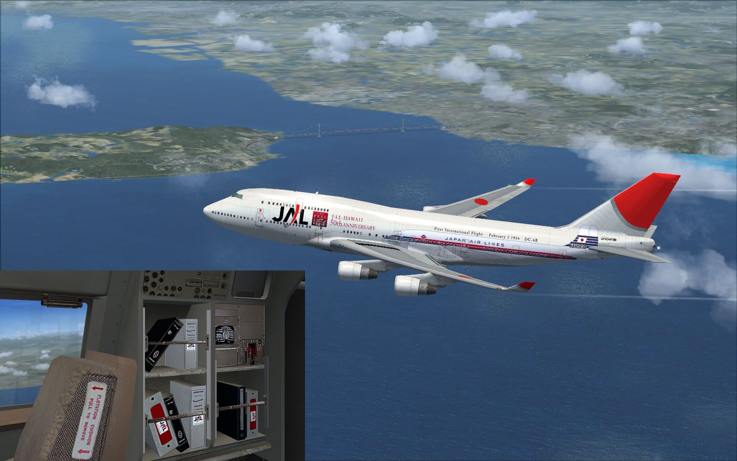JAL Boeing 747-400 50th anniversary for FSX