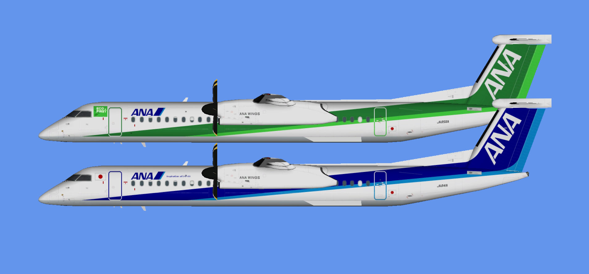 航空機・ヘリコプター 1:400 ANA Bombardier Dash 8 Q400 JA846A