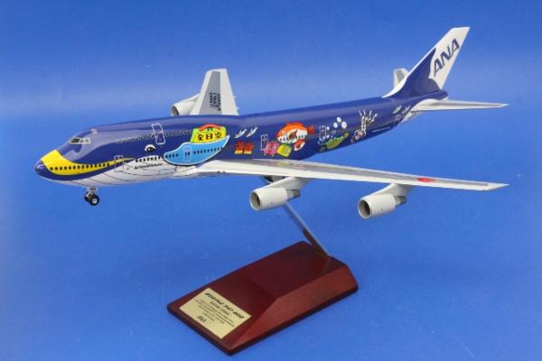 マリンジャンボ 747-400D ANA 【木造模型】スケール 1/200