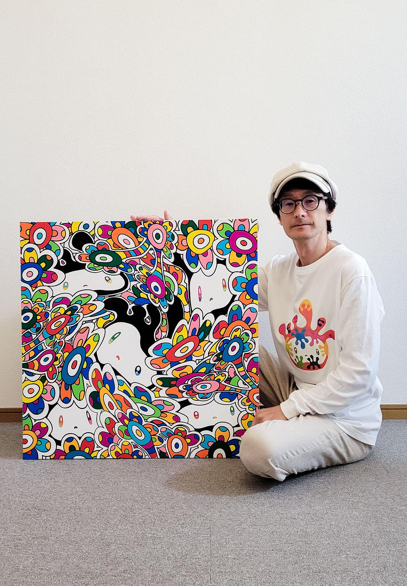 ☆鈴木哲也☆合板(470×430mm)☆アクリル原画1点物☆送料