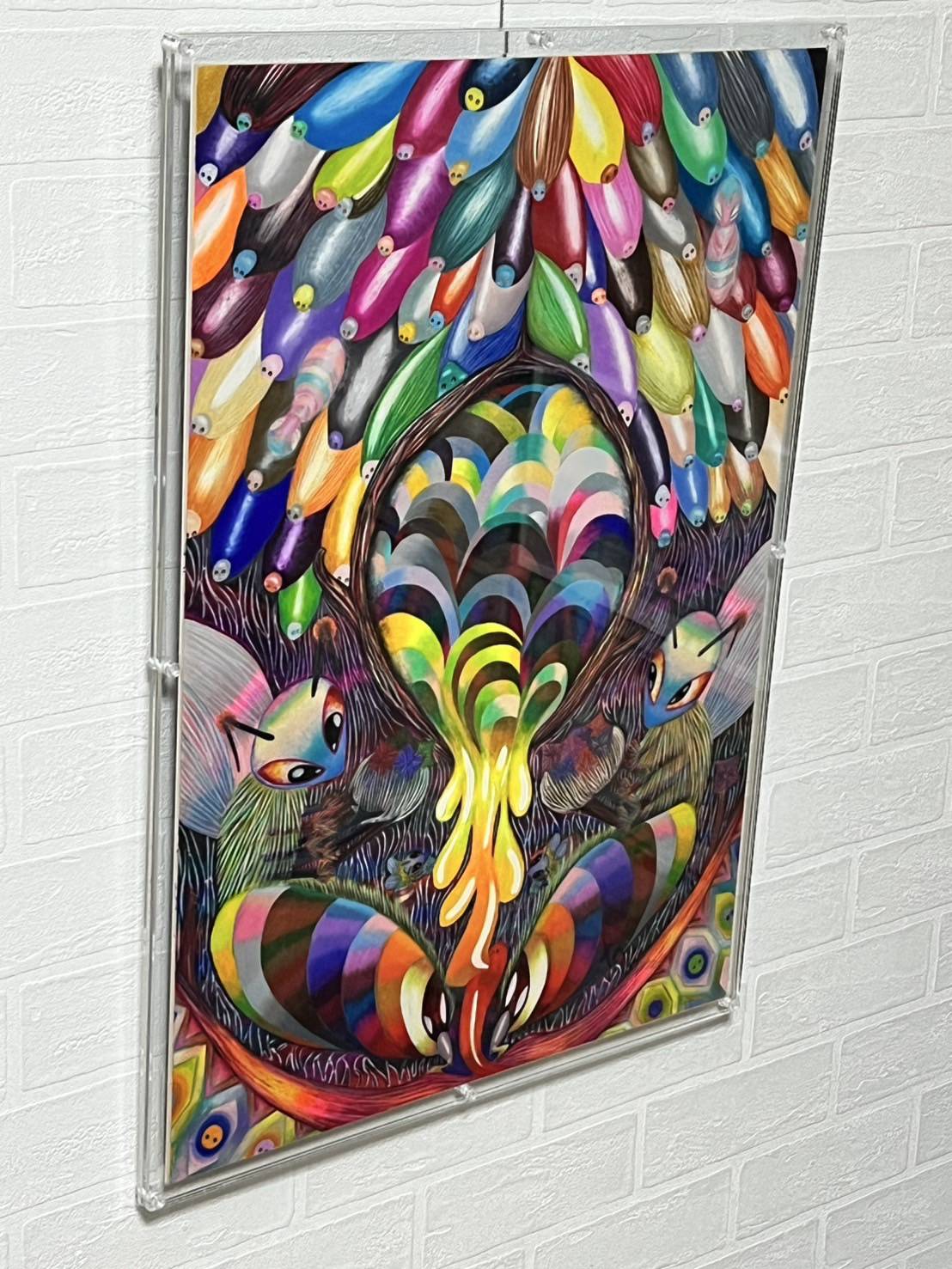 蜂の油絵【蜂の巣】1点物の元の/作者サイン入り/肉筆/F10号 【公式通販】