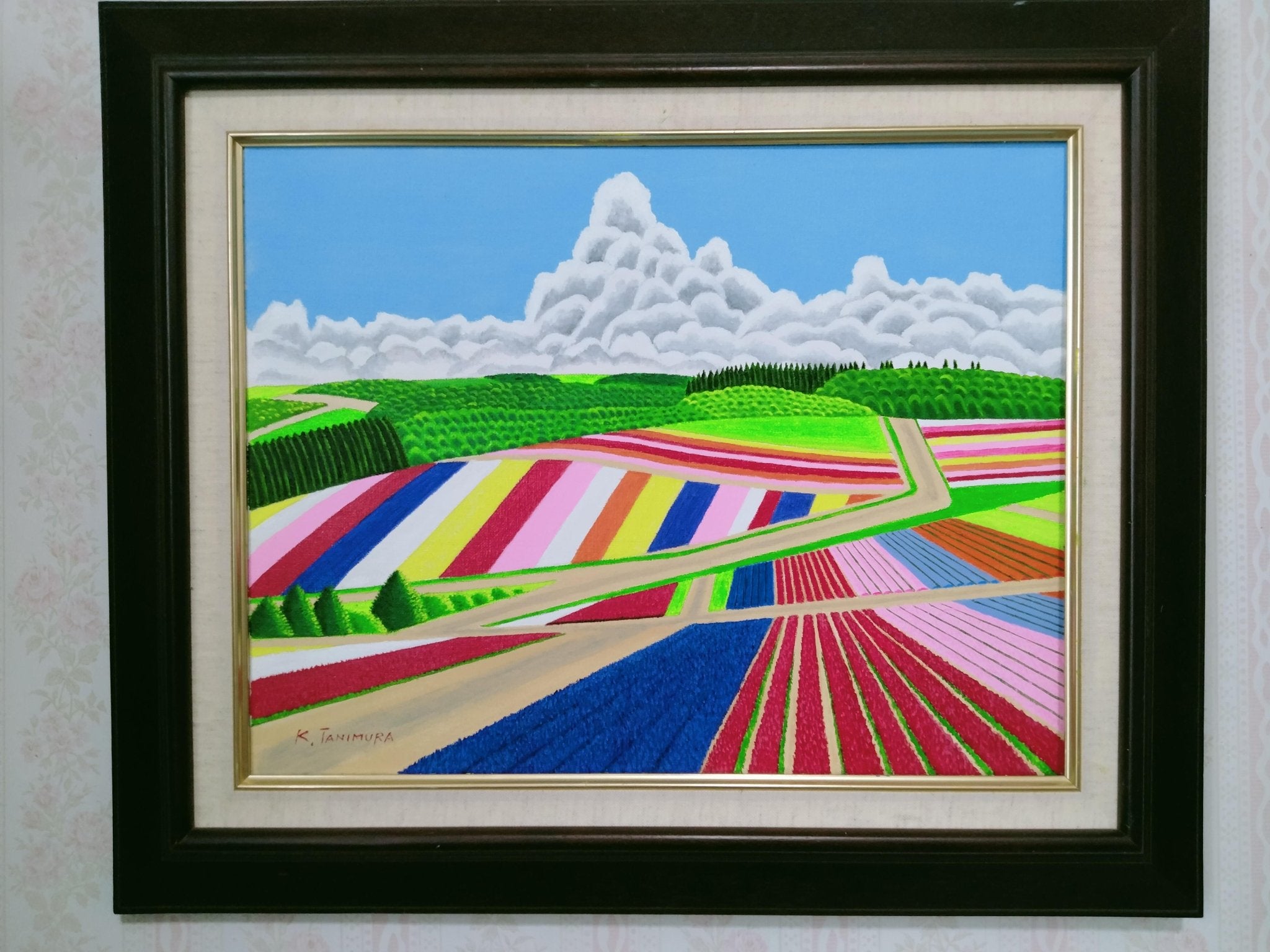 ☆美瑛・新緑の丘・肉筆油彩画・F6キャンバス ☆美瑛・新緑の丘・肉筆