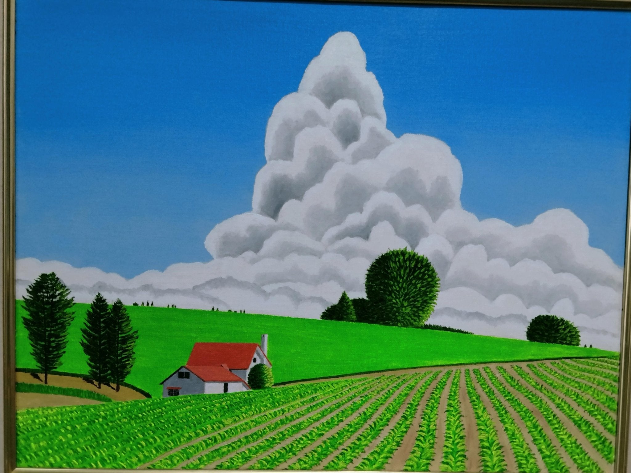 穀物畑の油彩画 KIM 絵画の通販、購入ならFROM ARTIST/作品名：美瑛