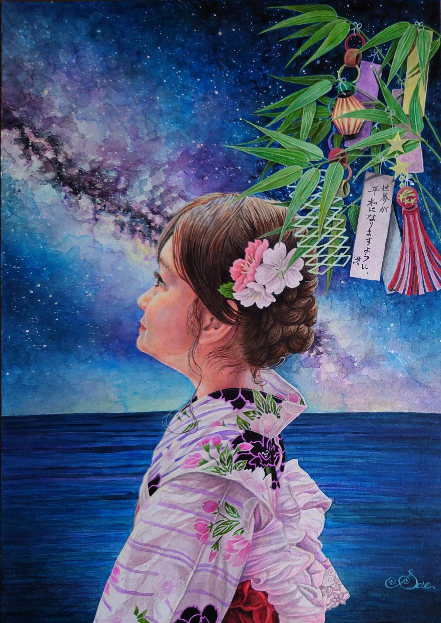 絵画の通販、購入ならFROM ARTIST/作品名：天の川銀河/作家名：簗瀬 冴