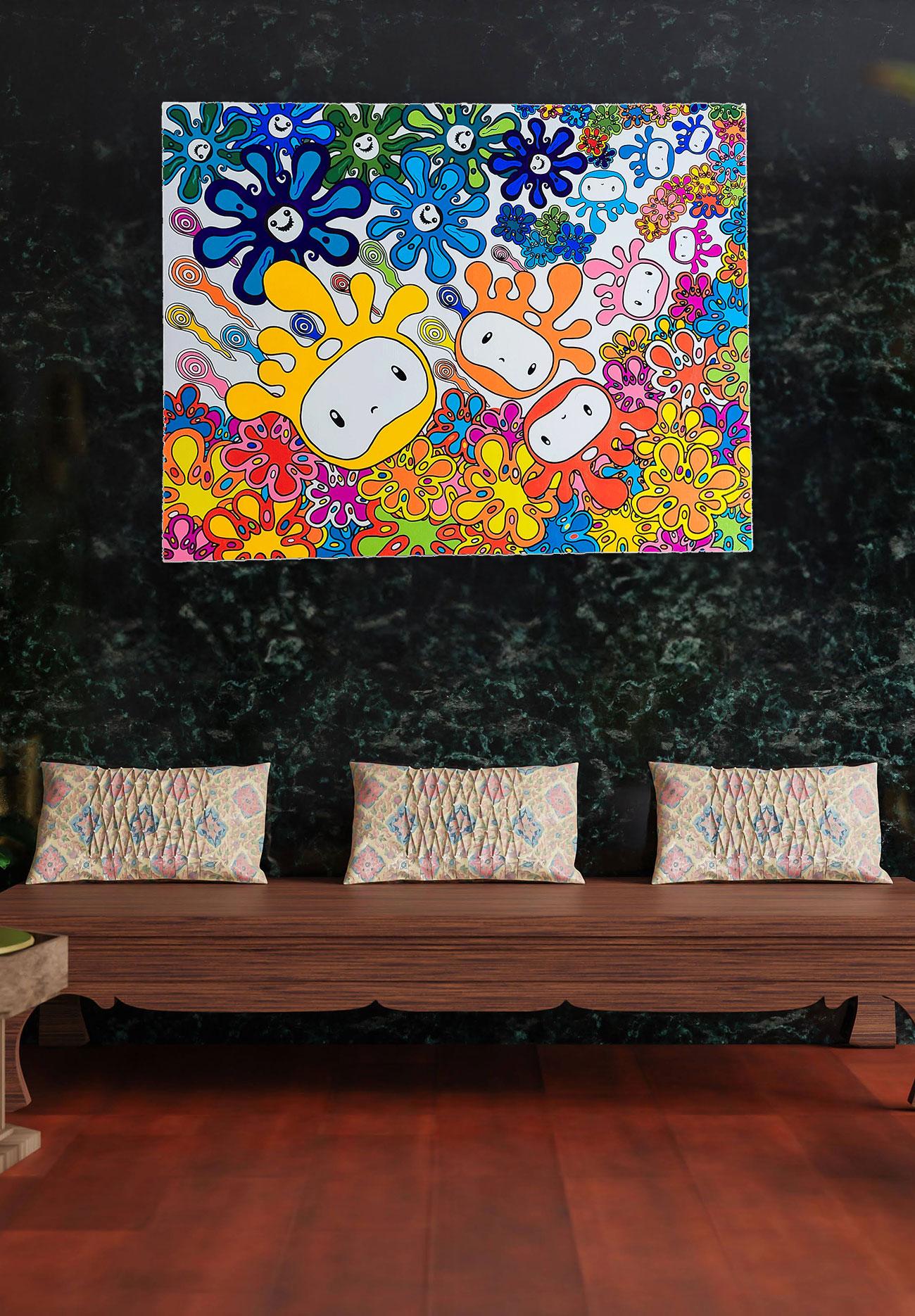 ☆鈴木哲也☆S4(333×333mm)アクリル原画1点物☆送料無料#128 絵画の