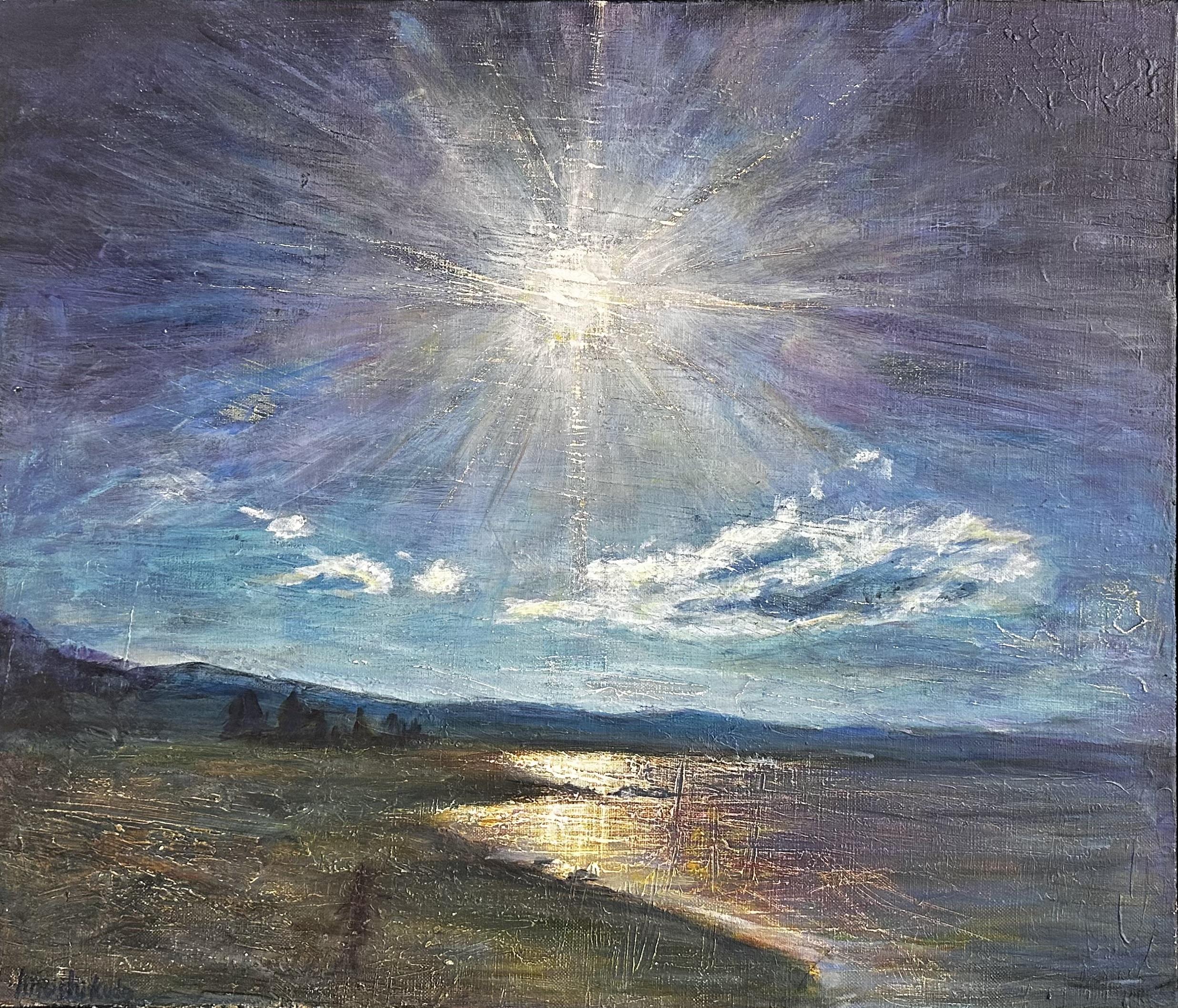 絵画の通販、購入ならFROM ARTIST/作品名：湖畔の光/作家名：工藤 ひろし