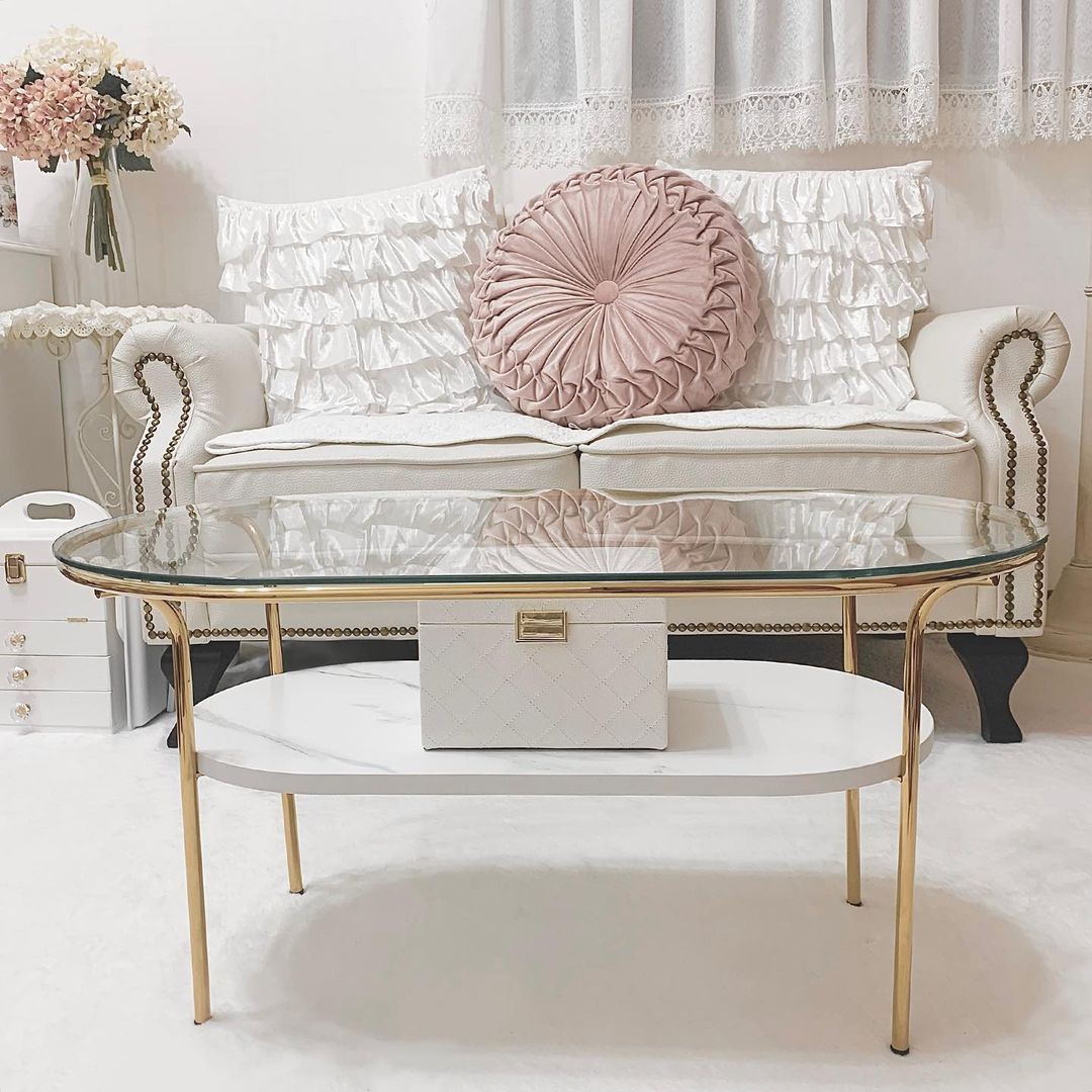 HR717 マーリアコーヒーテーブル （大理石ゴールド） Francfranc HR717