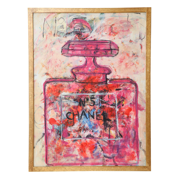 フランフラン香水ボトルのアートCHANEL ピンク壁画壁掛け置くだけ