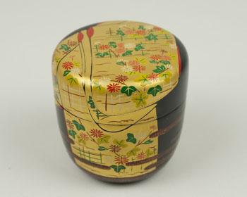 表用】誰が袖蒔絵大棗（秋）内黒塗 | 茶道具通販専門店 ふげつ工房