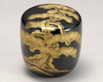 棗☆輪島塗☆笹りんどう☆一后一兆☆茶道具 笹蒔絵棗