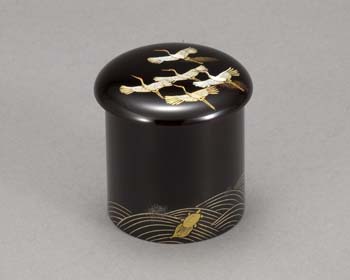 松喰鶴蒔絵 中棗 | 茶道具通販専門店 ふげつ工房