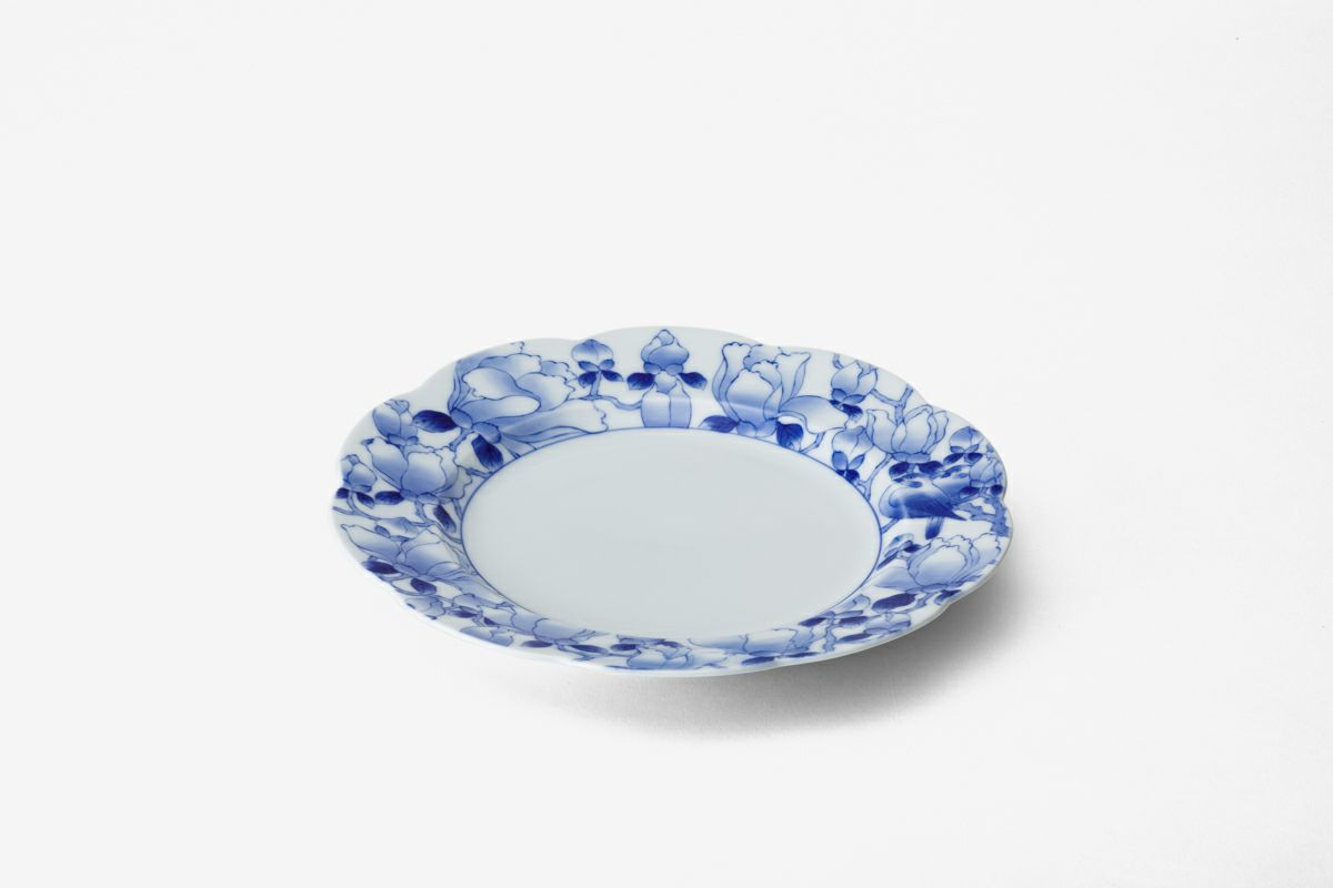 染付木蓮 ケーキ皿 | 有田焼 深川製磁｜公式オンラインストア