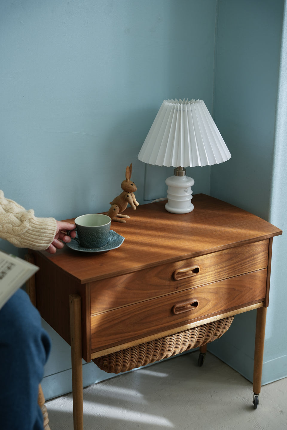 デンマークヴィンテージ ソーイングワゴン サイドテーブル 北欧家具